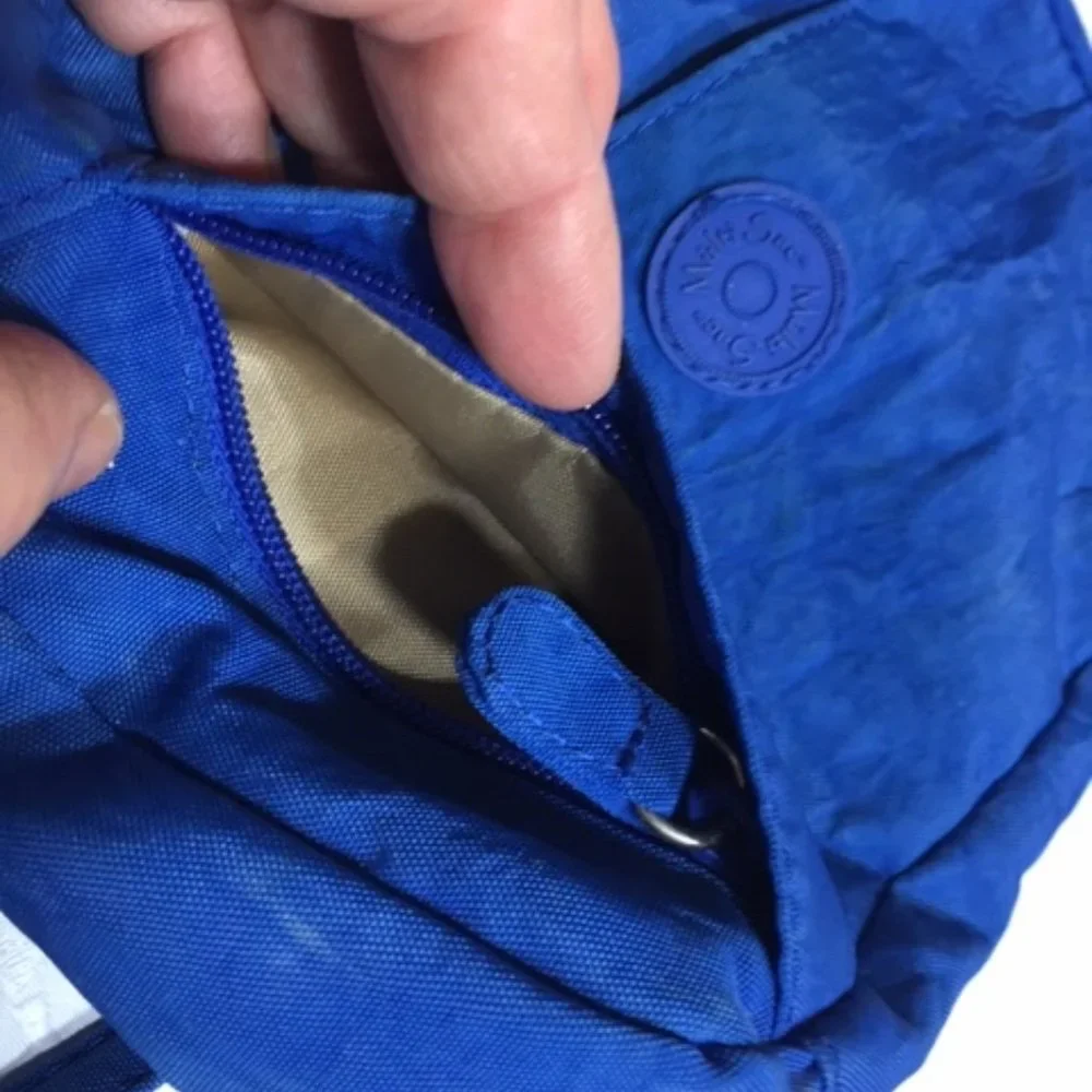 Multi Sac Blue Nylon Crossbody Bag w/ Adjustable Strap - Picture 5 of 10